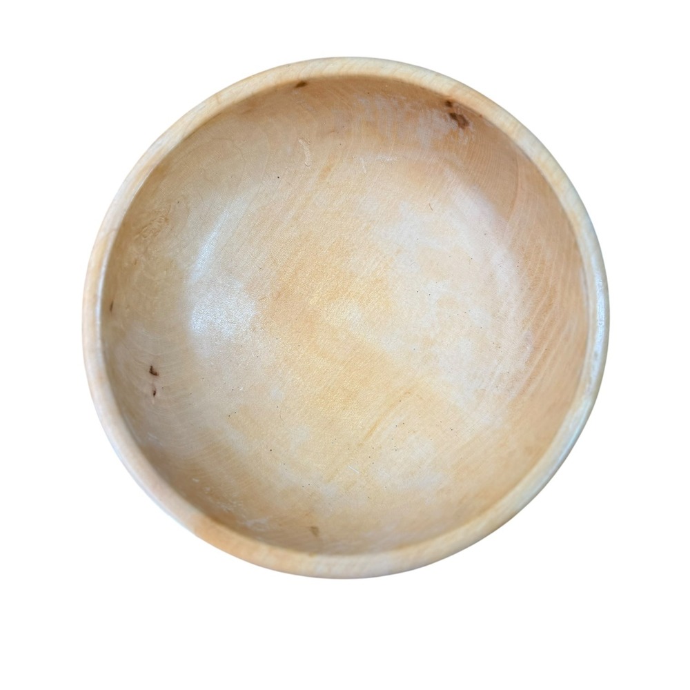 Unbranded Unisex Hand Turned Wood Bowl Vintage Rustic Natural 6 Inch Tan Maple